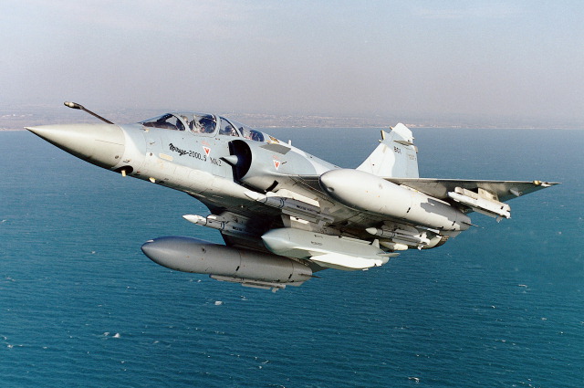 Dassault Mirage 2000 carrying an APACHE standoff missile on the centreline 
